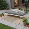 Loungesofa New Holly aluminium/utestoff regulerbar 216 cm forfra