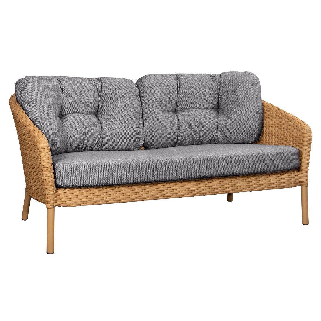 Loungesofa Ocean 155 cm aluminium/flettverk bakside