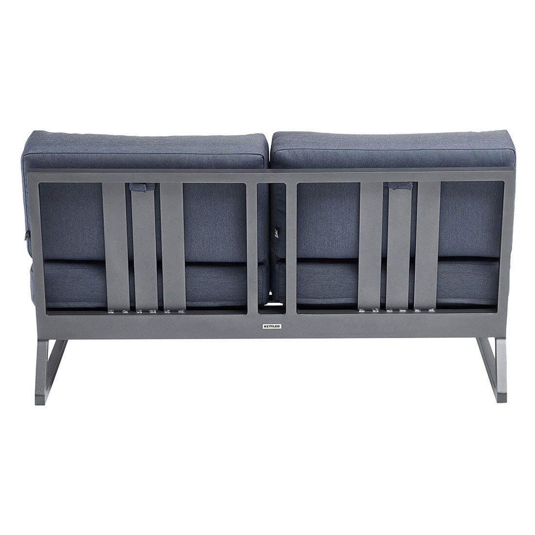 Montert Loungesofa Ocean Skid Platform aluminium 162 cm - Kettler på terrasse
