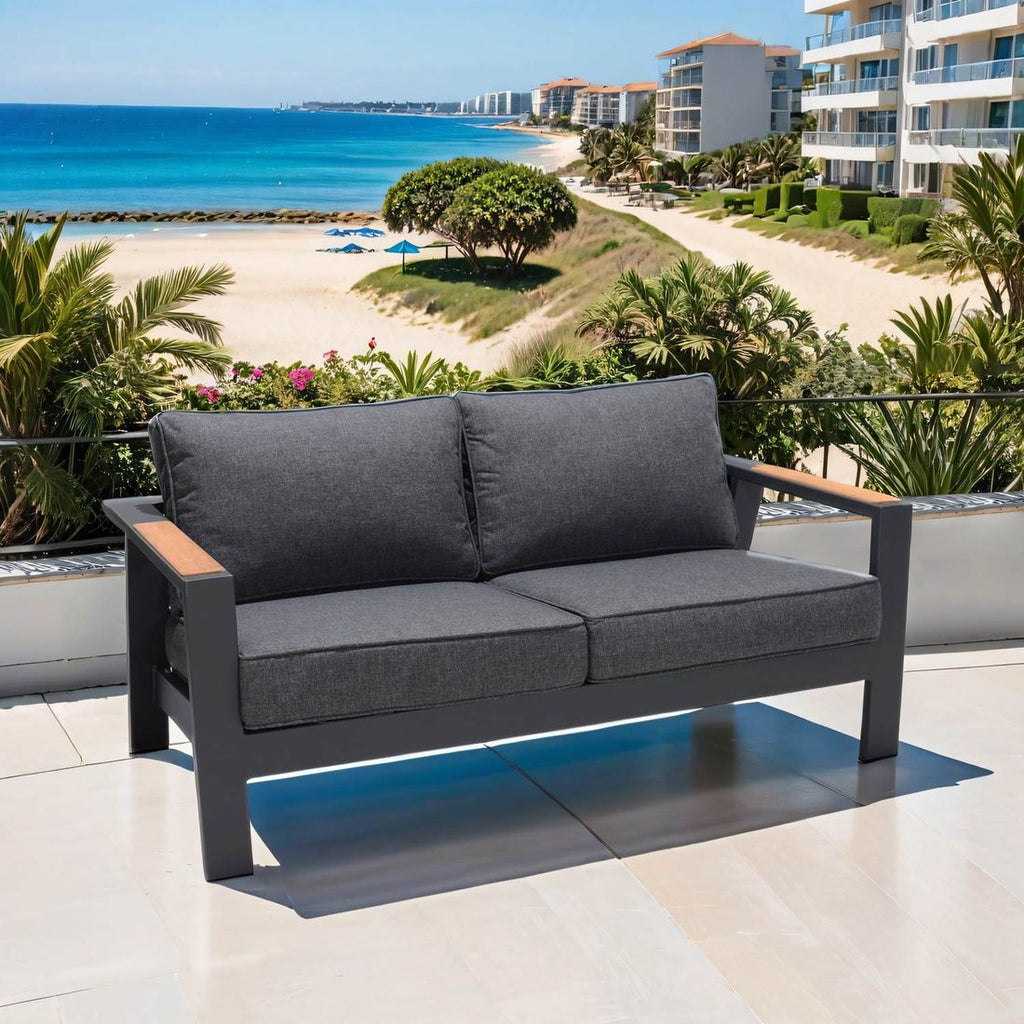Loungesofa Palau aluminium/olefin 158 cm forfra