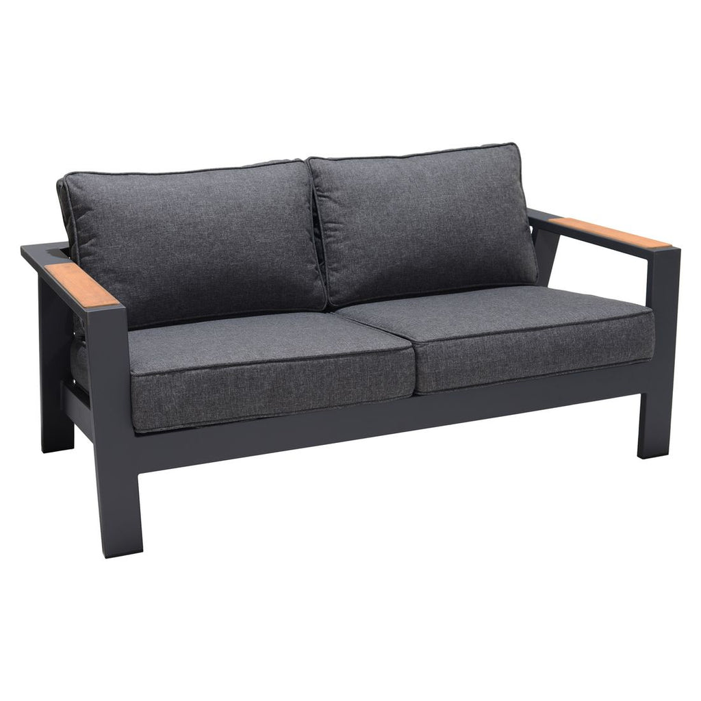 Loungesofa Palau aluminium/olefin 158 cm detalj av stoff og ramme