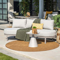 Loungesofa Tirolo aluminium tau 225 cm forfra