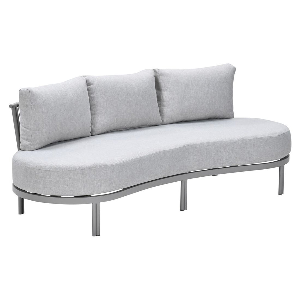 Loungesofa Tirolo aluminium tau 225 cm bakside