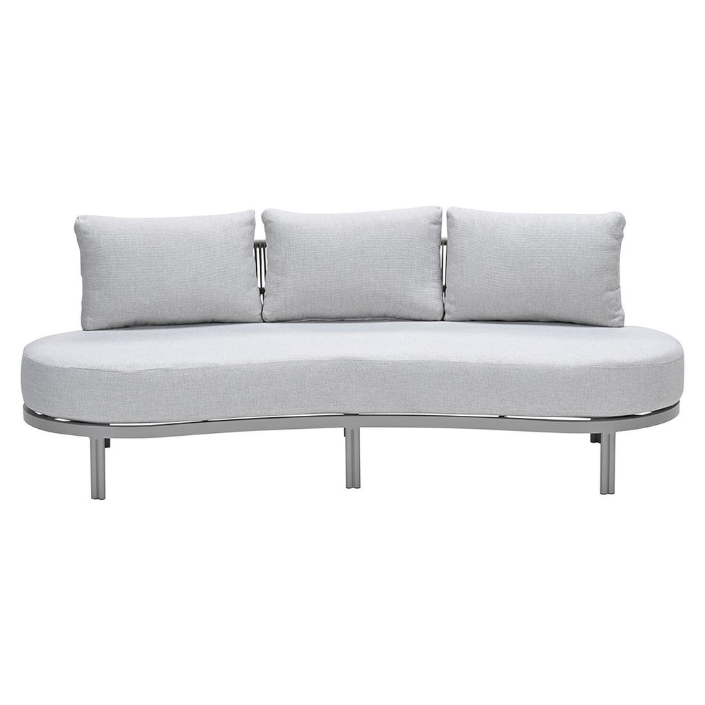Loungesofa Tirolo aluminium tau 225 cm montert i hage