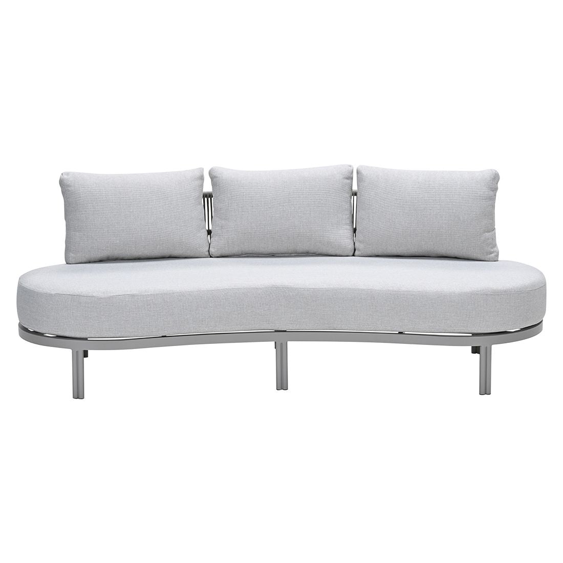 Loungesofa Tirolo aluminium tau 225 cm montert i hage