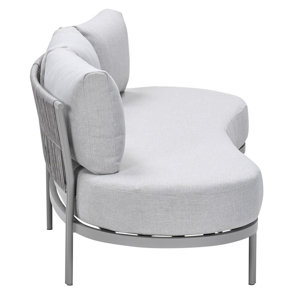 Loungesofa Tirolo aluminium tau 225 cm nærbilde pute