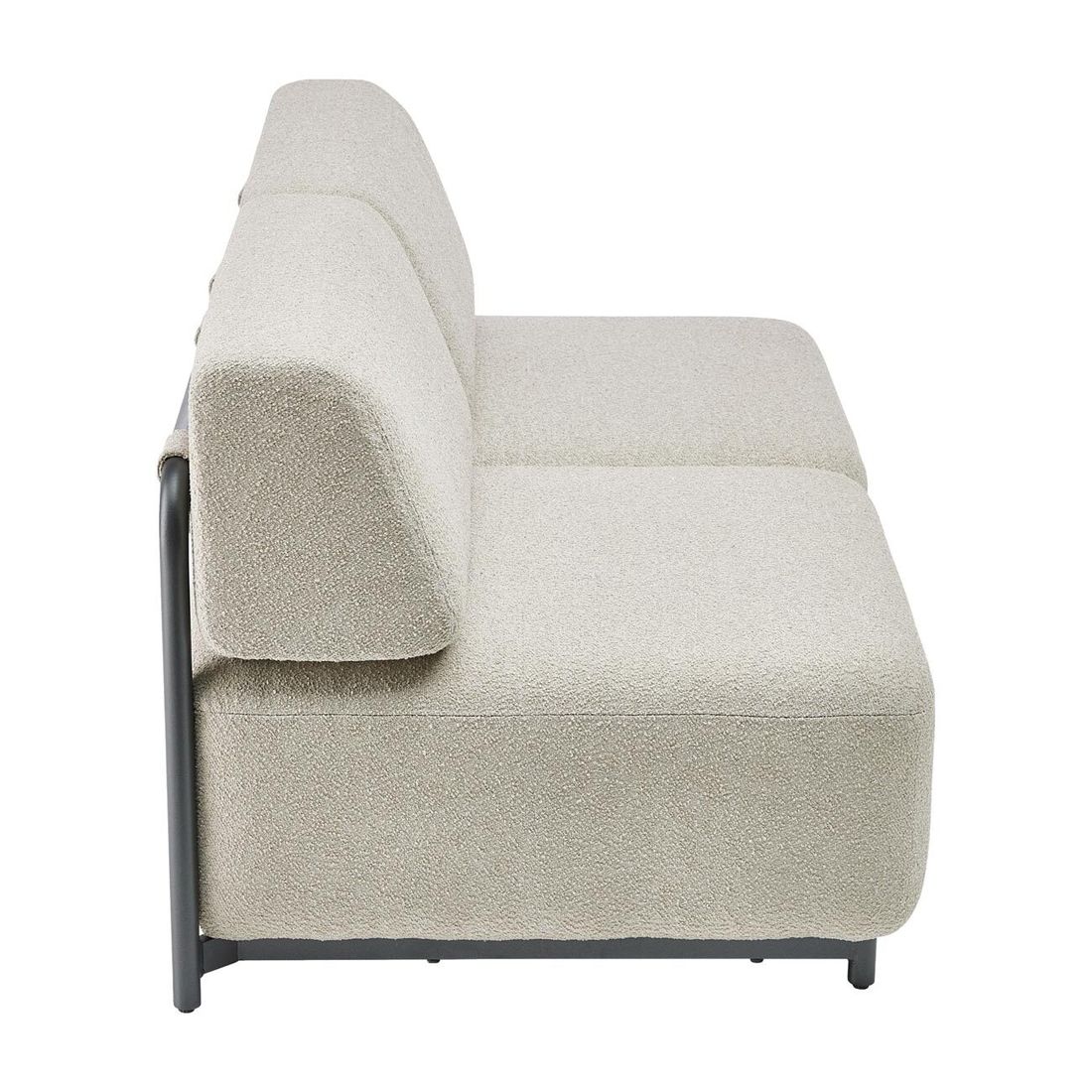 Loungesofa Tribe aluminium 176 cm antrasitt detalj aluminiumramme