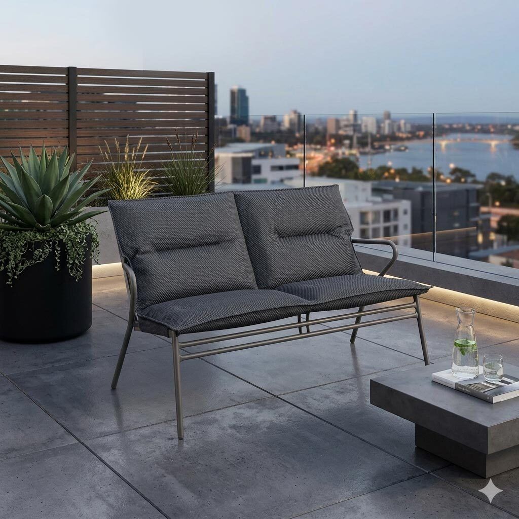 Loungesofa Vence stål/BeComfort front