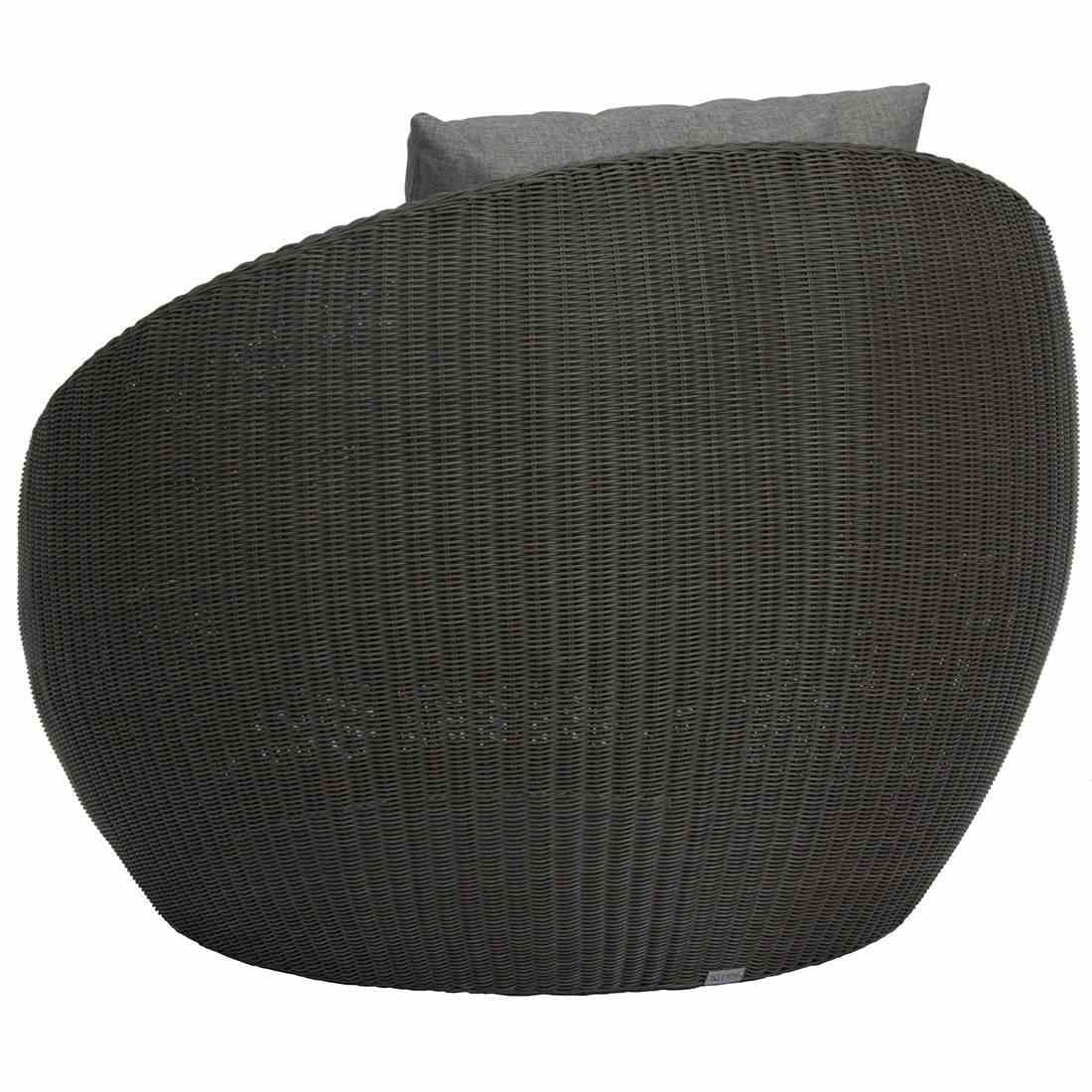 Loungestol Anny polyrotting inkl. pute 110x107 cm detalj av flettet materiale
