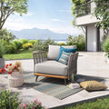 Loungestol Ava akasie tau 88x82 cm forfra