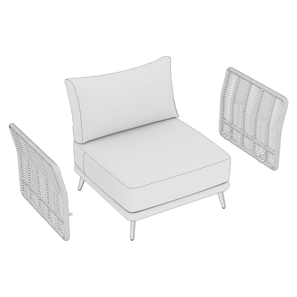Loungestol Ava akasie tau 88x82 cm montert på terrasse