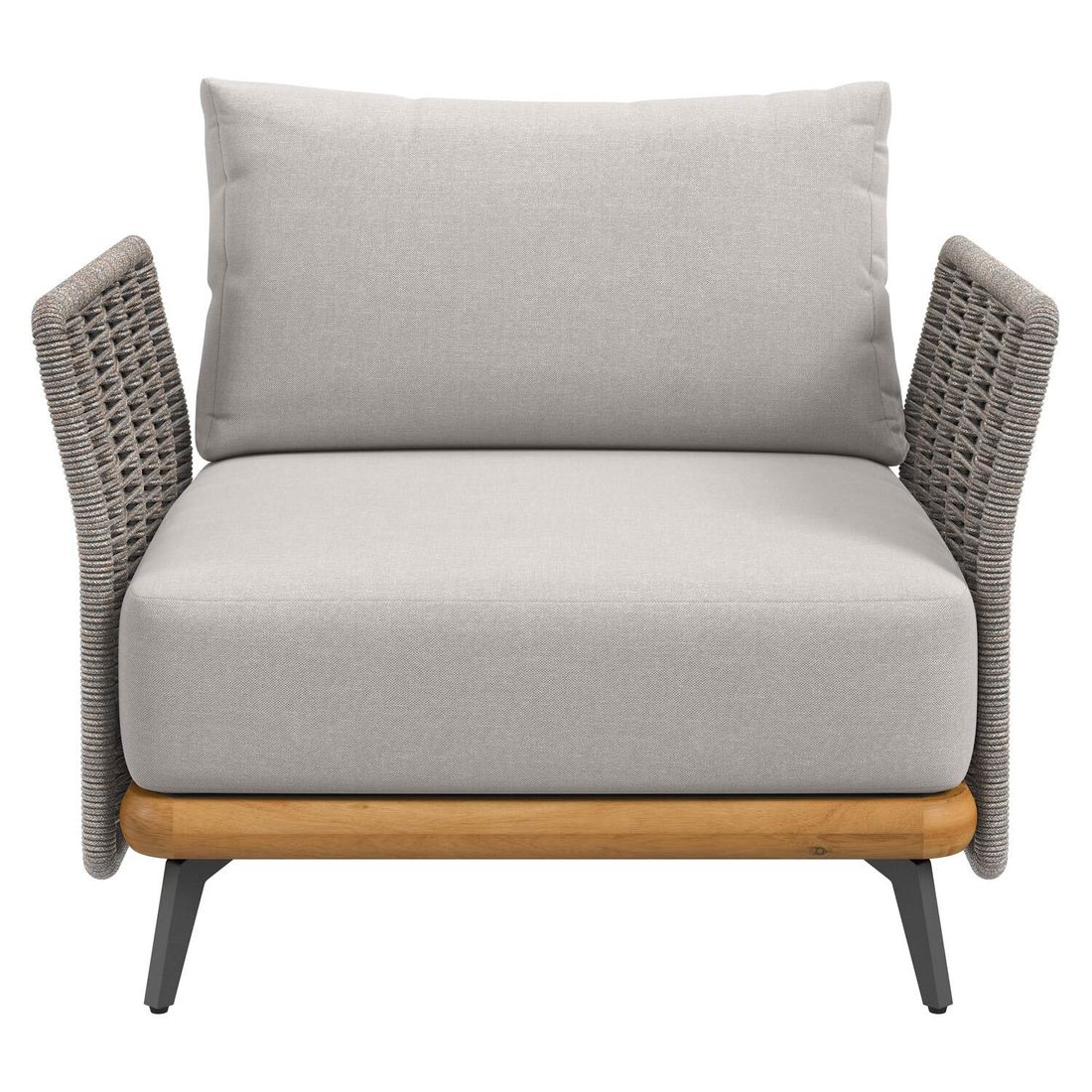 Loungestol Ava akasie/tau 88x82 cm - OUTLIV.