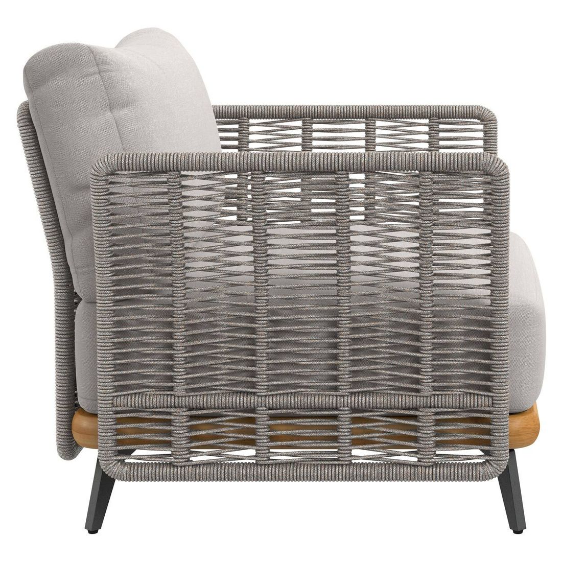 Loungestol Ava akasie/tau 88x82 cm - OUTLIV.