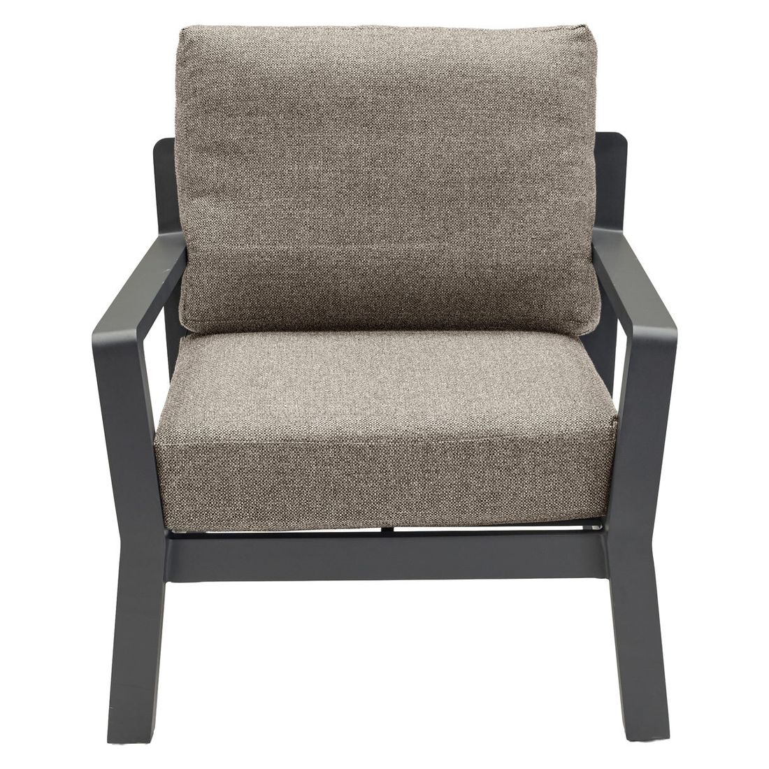 Montert Loungestol Avena aluminium 74,5x86 cm - LC Garden på terrasse