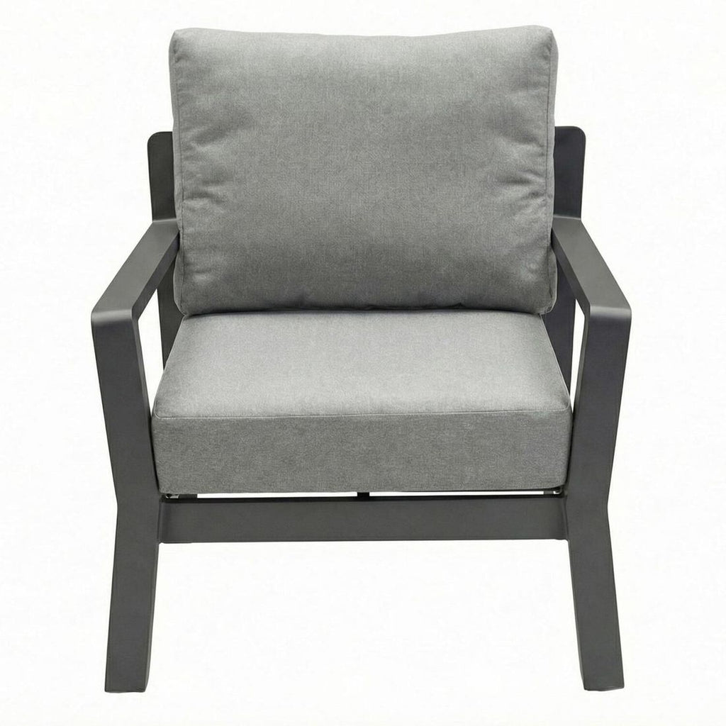 Loungestol Bondino aluminium/polyester 74,5x86 cm montert på terrasse