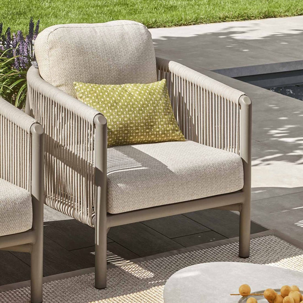 Loungestol Bora Bora aluminium tau 73x81 cm detalj av materiale