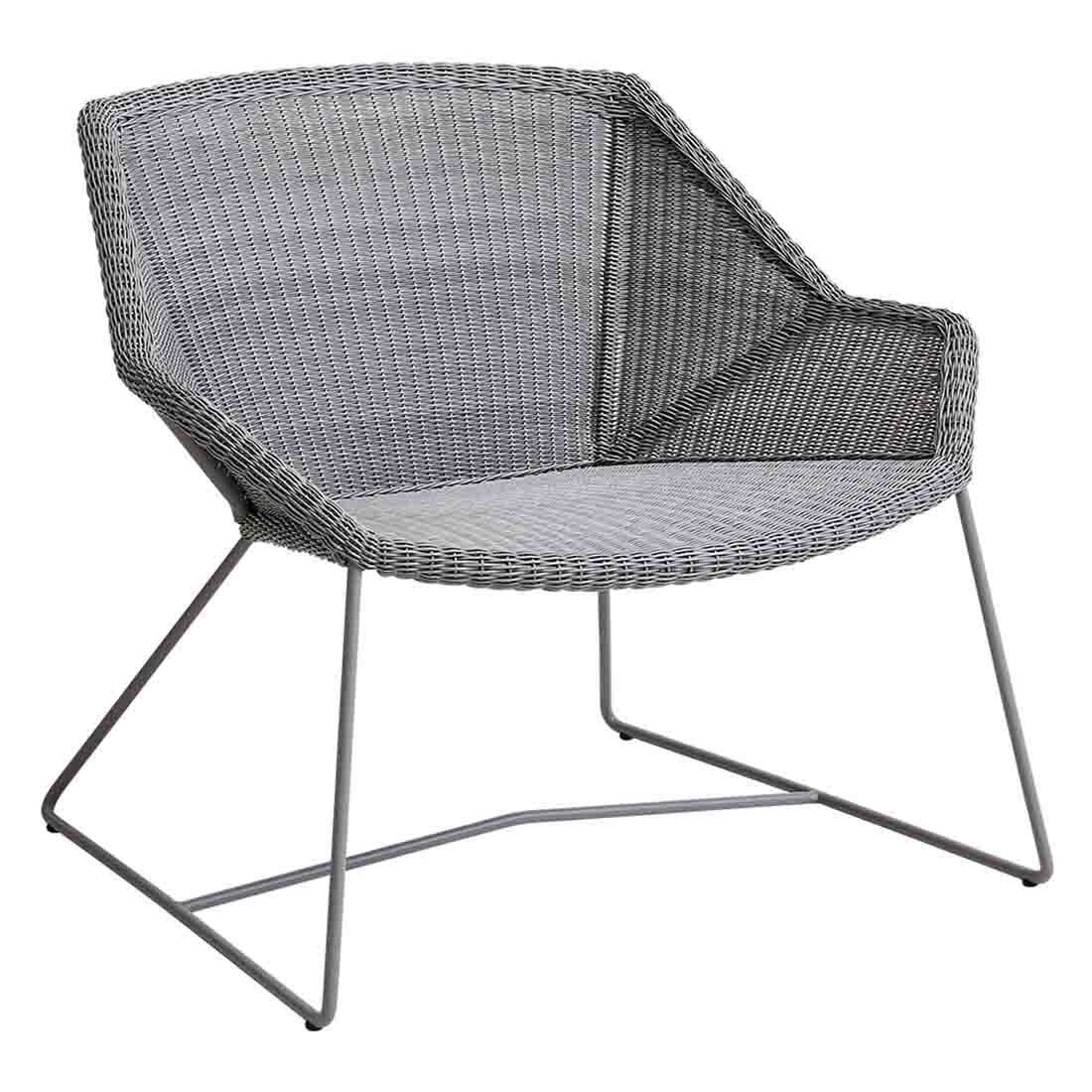 Loungestol Breeze stål/flettverk 87x72 cm - Cane-line forfra