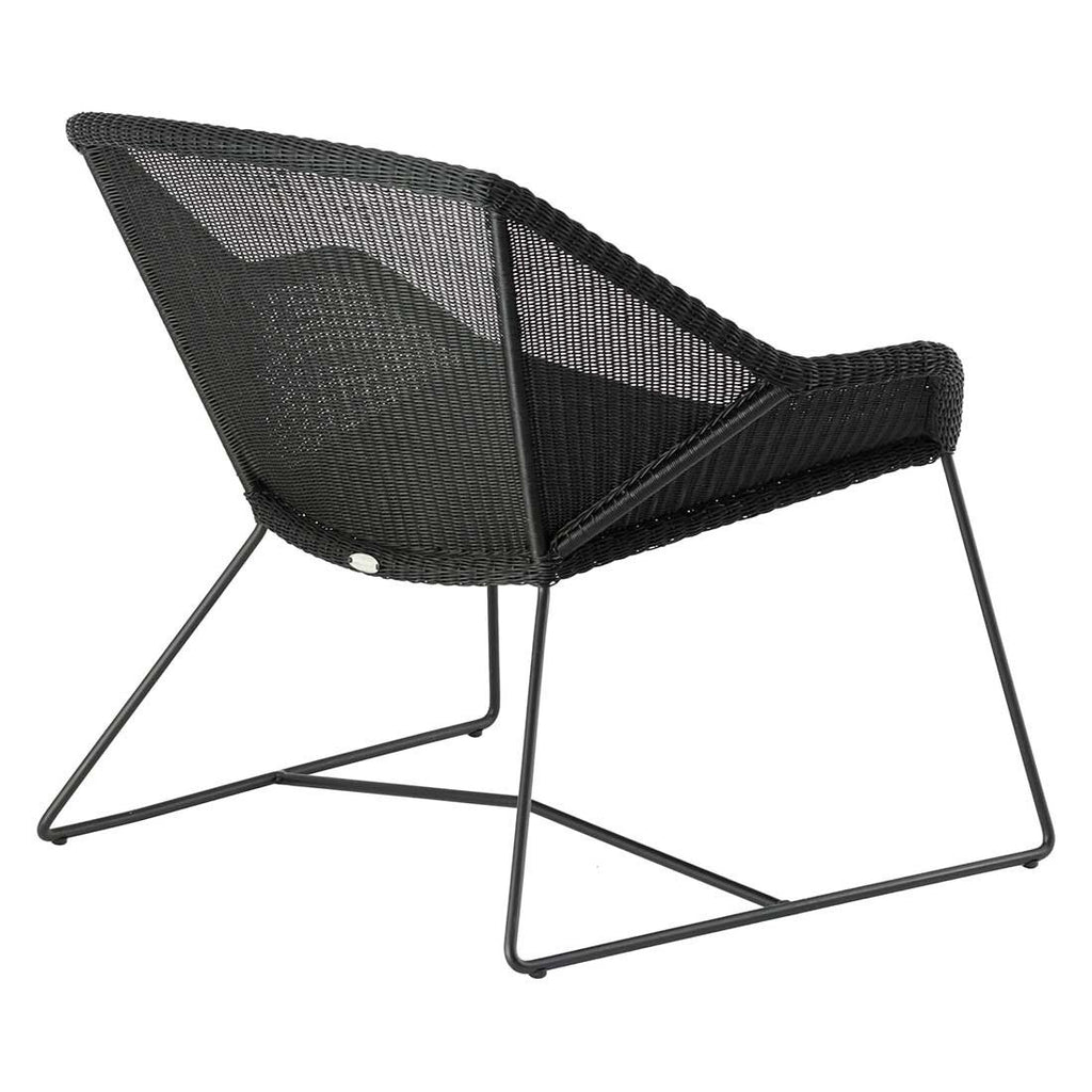 Loungestol Breeze flettverk/stål svart 87x72 cm sidemotiv
