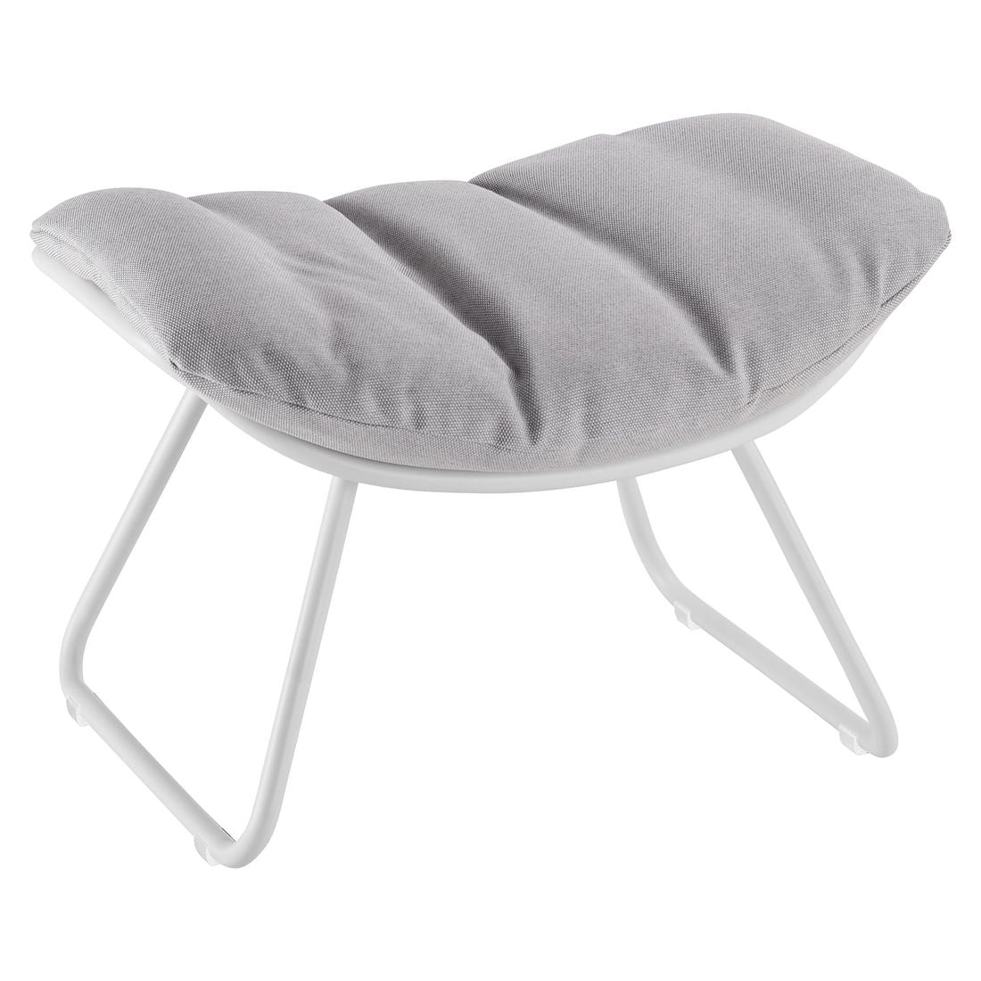 Loungestol Chill med taburett aluminium akryl sett fra siden