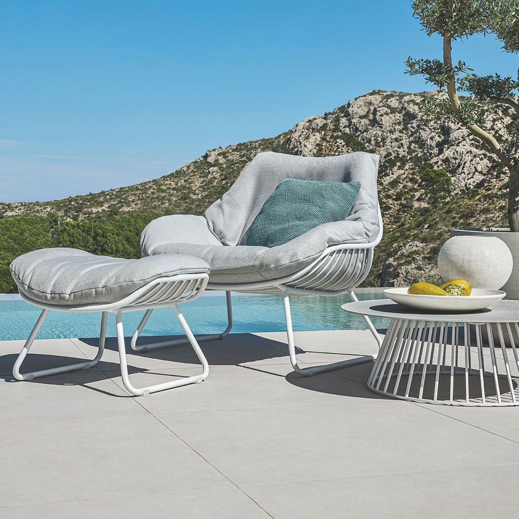 Loungestol Chill XL aluminium akryl 106x85 cm bakside