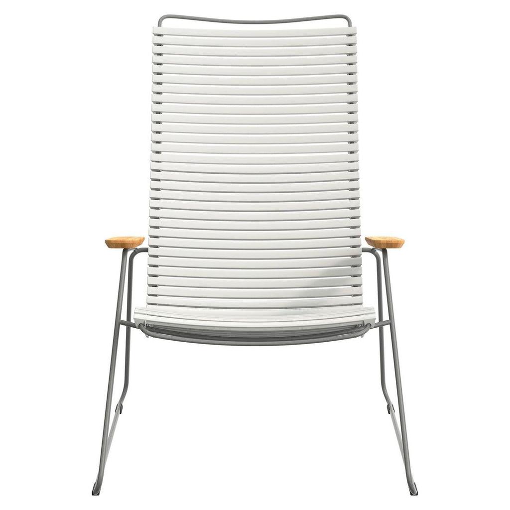 Loungestol Click stål og plast 63x90 cm - Houe med puter