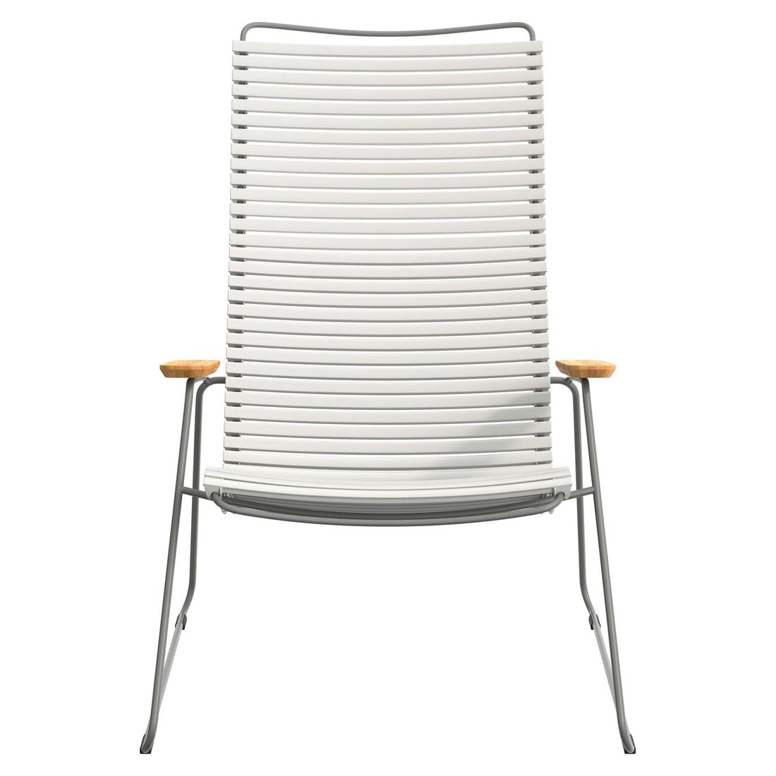 Loungestol Click stål og plast 63x90 cm - Houe med puter