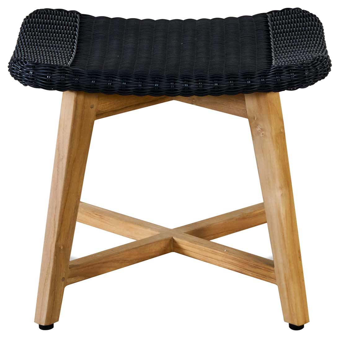 Loungestol Clovelly med krakk teak/polyrotting bakside