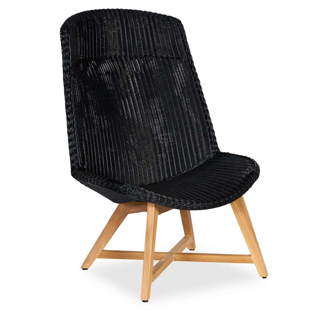 Loungestol Clovelly teak og polyrotting 69x90 cm - OUTLIV forfra