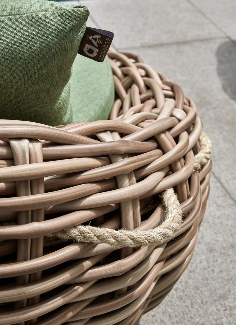 Loungestol Cocoon polyrotting 130x130 cm Apple Bee oversikt