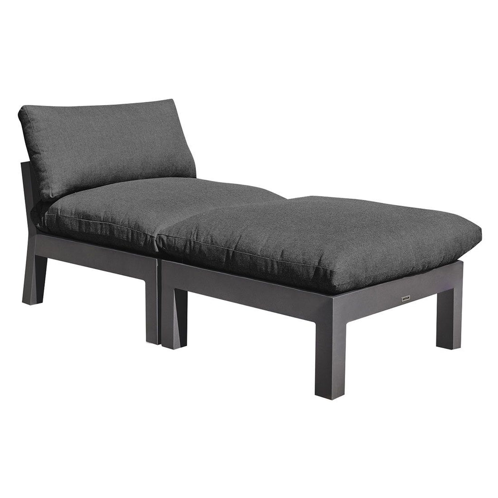 Loungestol Comfort aluminium/utestoff antrasitt - Kettler detalj av stoff