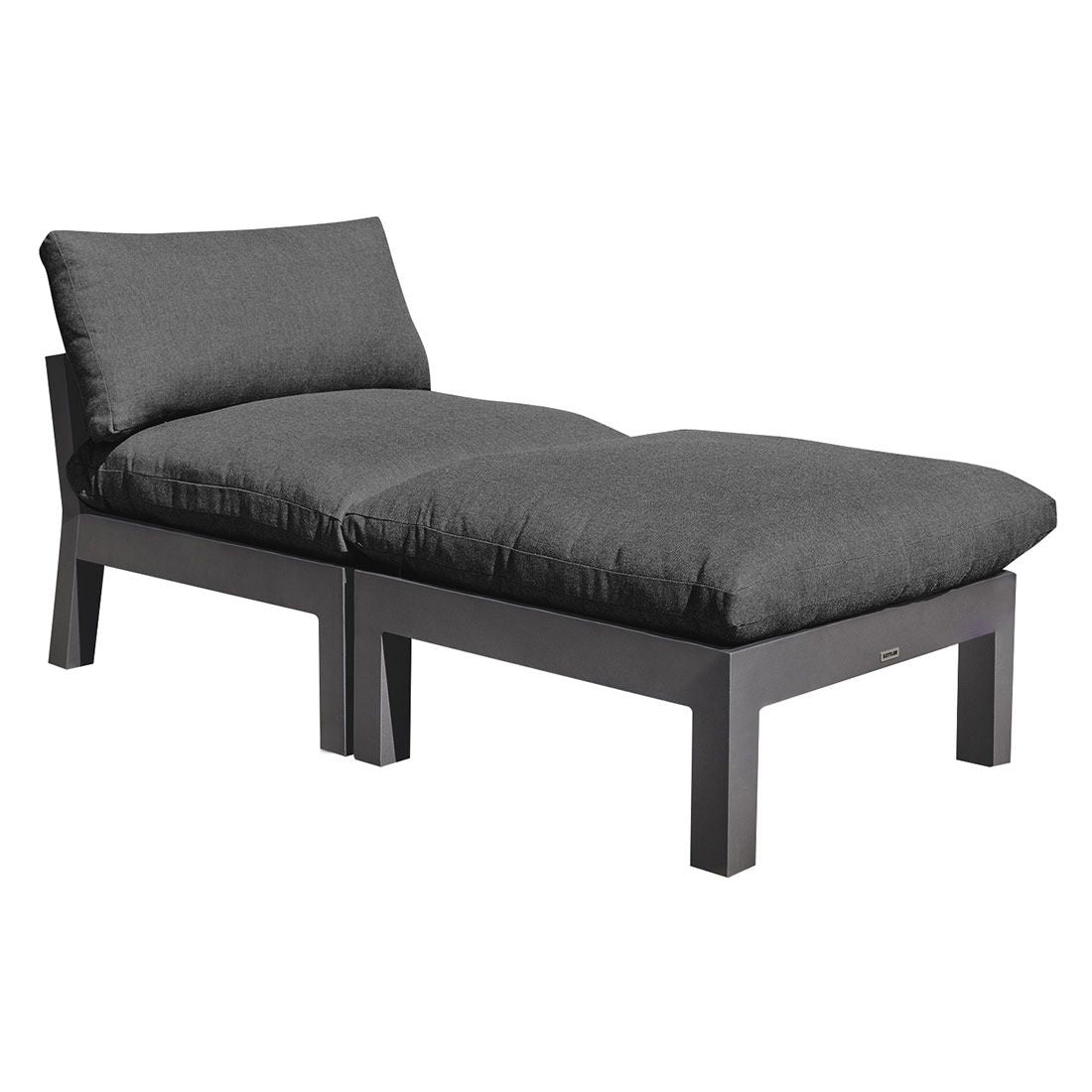 Loungestol Comfort aluminium/utestoff antrasitt - Kettler detalj av stoff