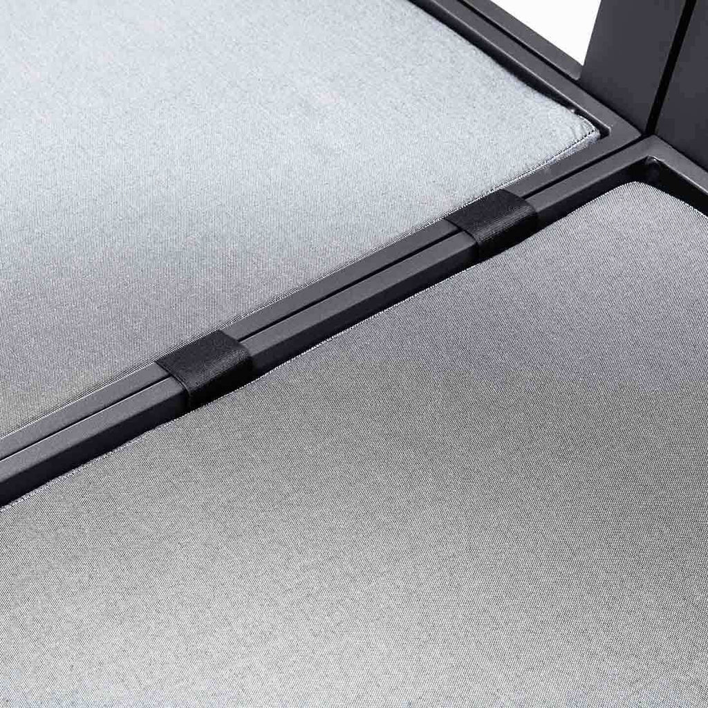 Loungestol Comfort aluminium/utestoff antrasitt - Kettler stofftekstur