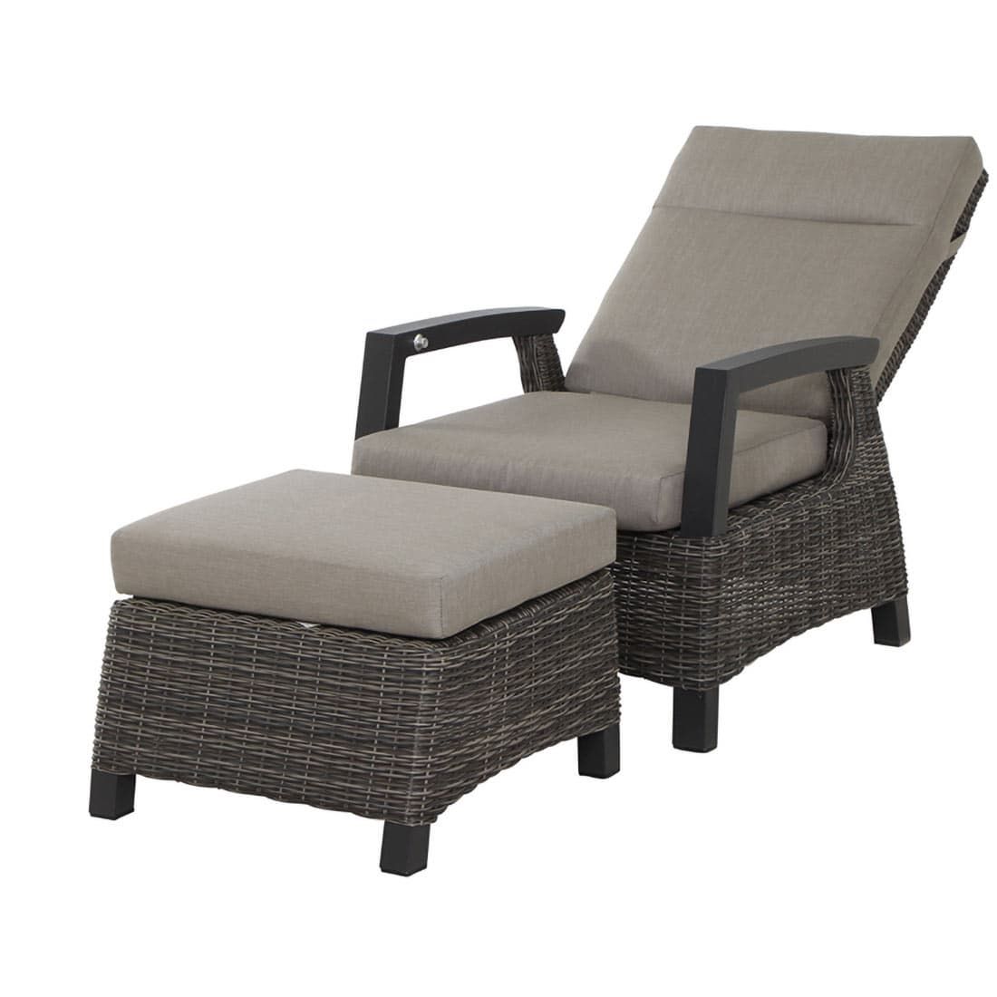Loungestol Corido flettverk regulerbar rygg sammen med bord