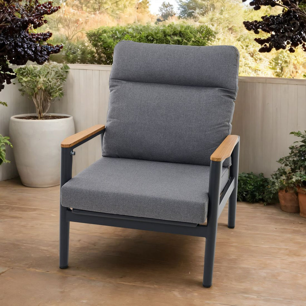 Loungestol Cortina regulerbar aluminium tau forfra