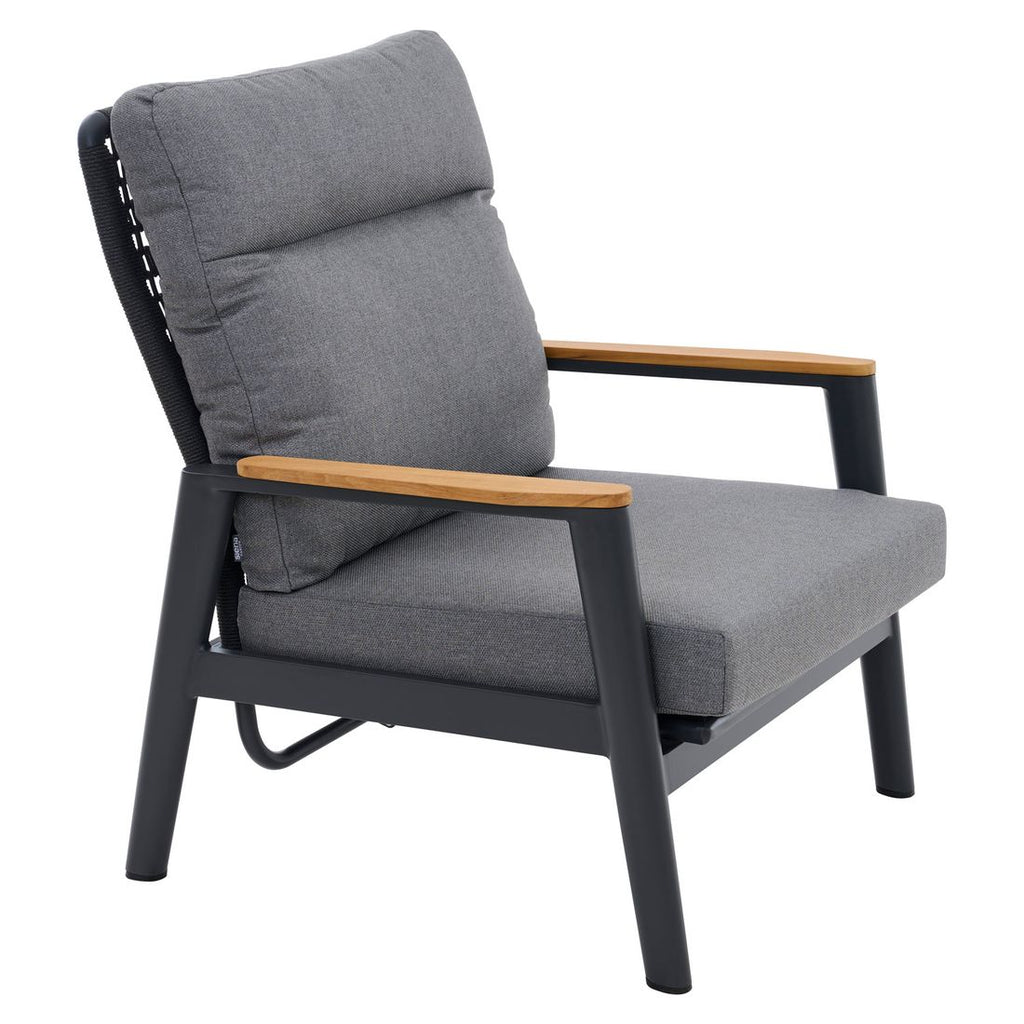 Loungestol Cortina regulerbar aluminium tau bakside