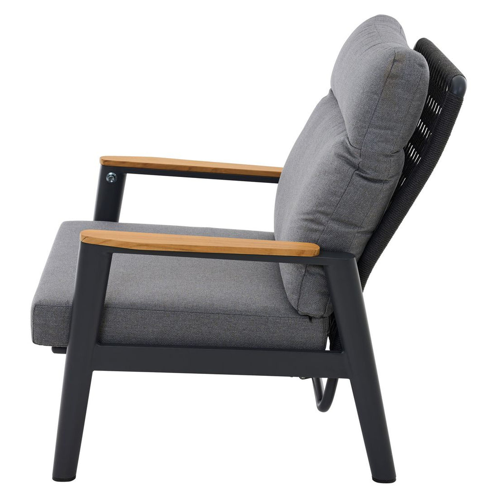 Loungestol Cortina regulerbar aluminium/tau 78,5x81 cm - Siena Garden
