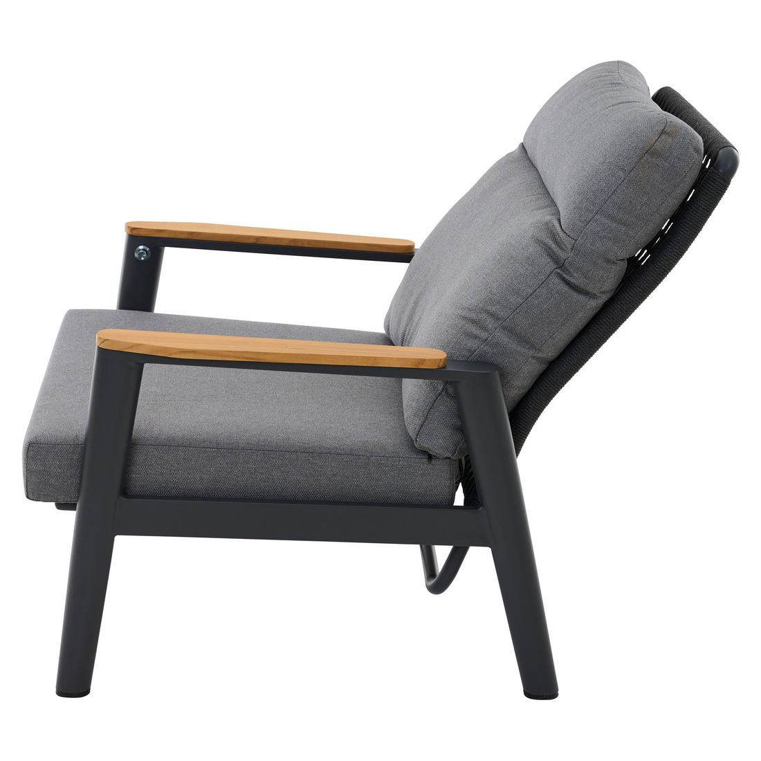Loungestol Cortina regulerbar aluminium/tau 78,5x81 cm - Siena Garden