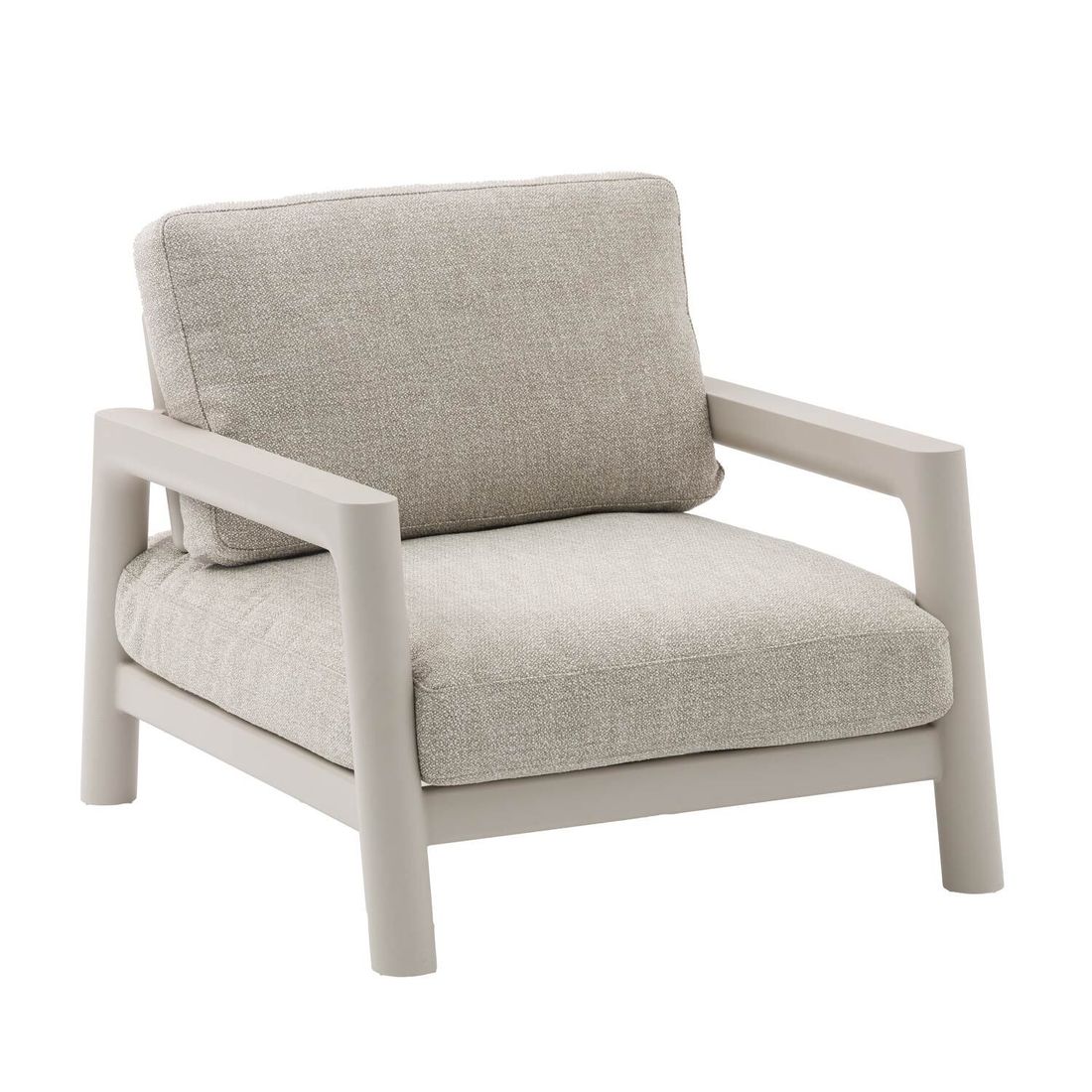 Loungestol Cozy aluminium tau 85x91 cm bakside