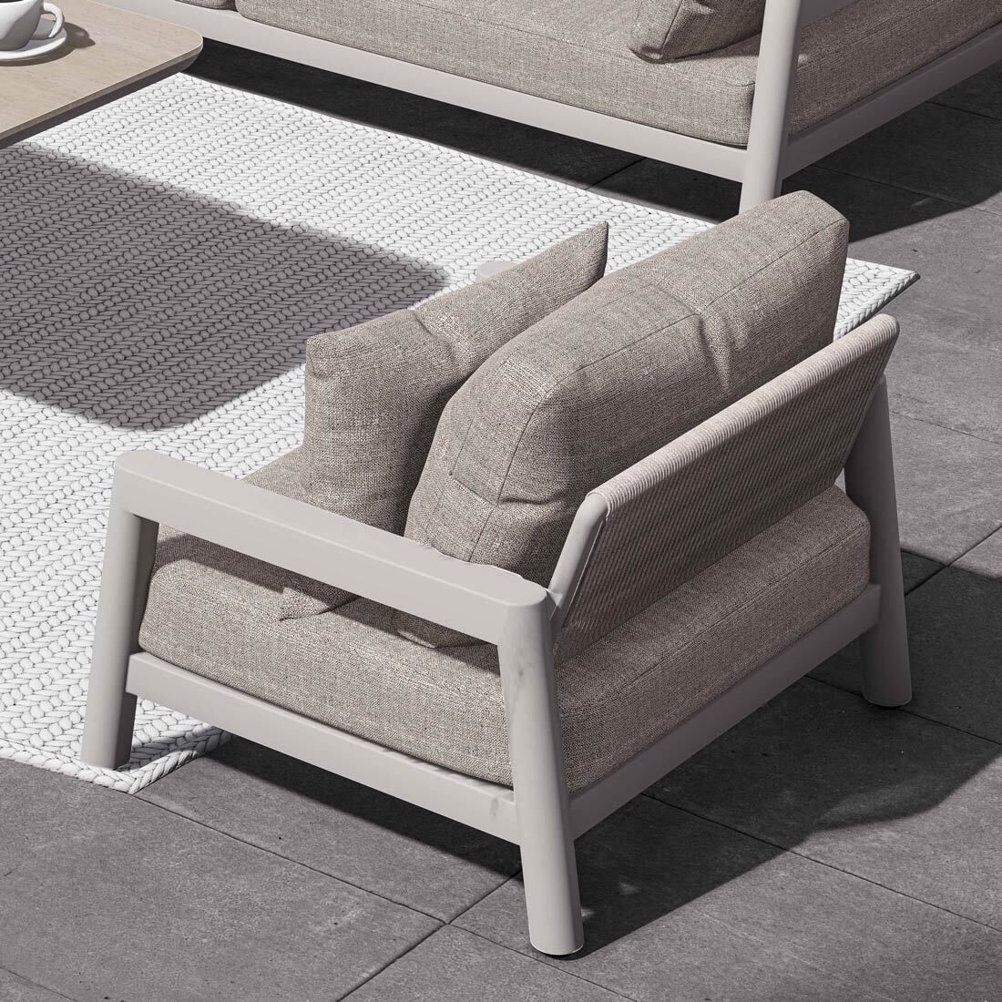 Loungestol Cozy aluminium tau 85x91 cm helhetsbilde
