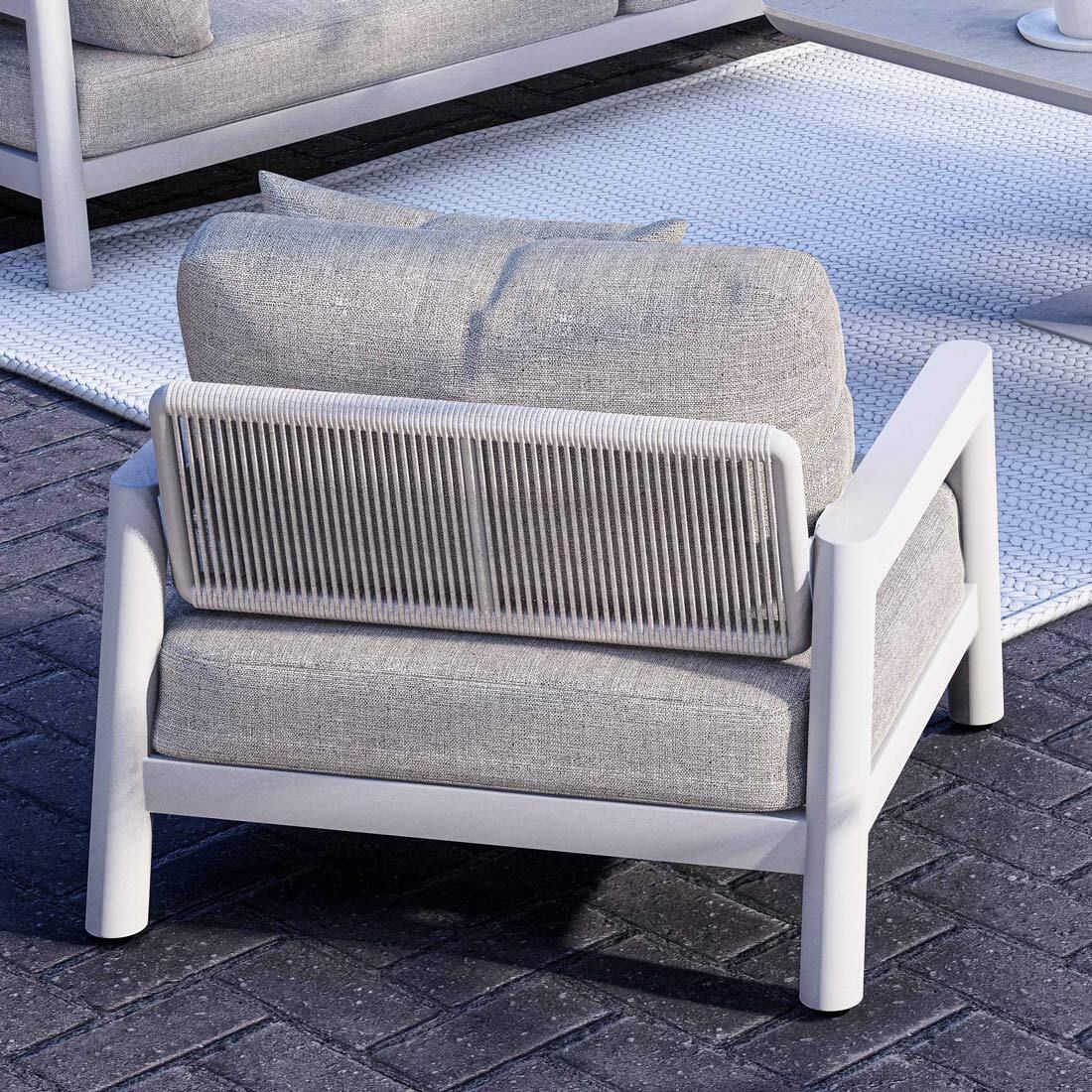 Loungestol Cozy aluminium tau 85x91 cm sittekomfort