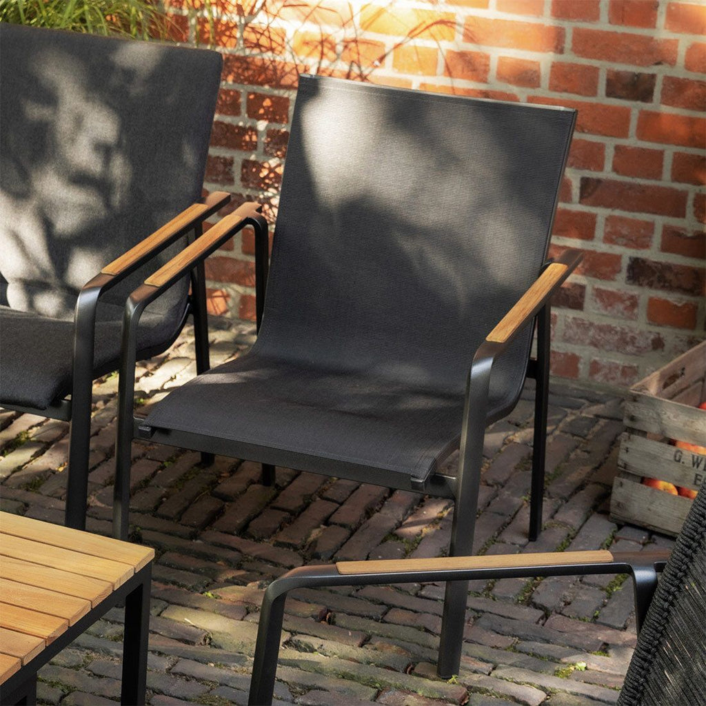 Loungestol Diamond aluminium Sunbrella 62x58 cm bakside