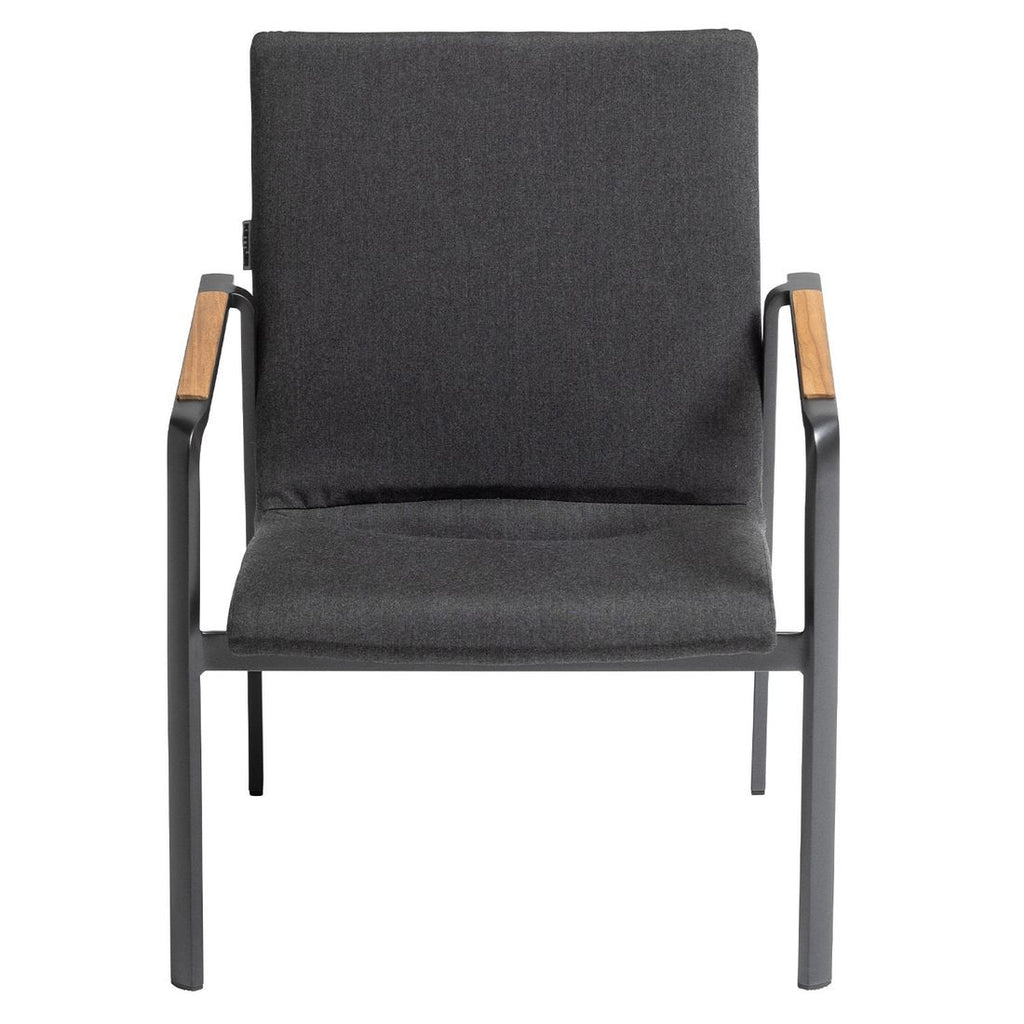 Loungestol Diamond aluminium Sunbrella 62x58 cm nærbilde av armstøtte