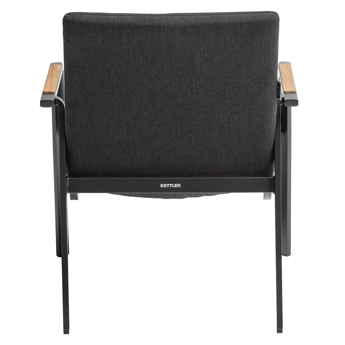 Loungestol Diamond aluminium Sunbrella 62x58 cm fra skrå vinkel