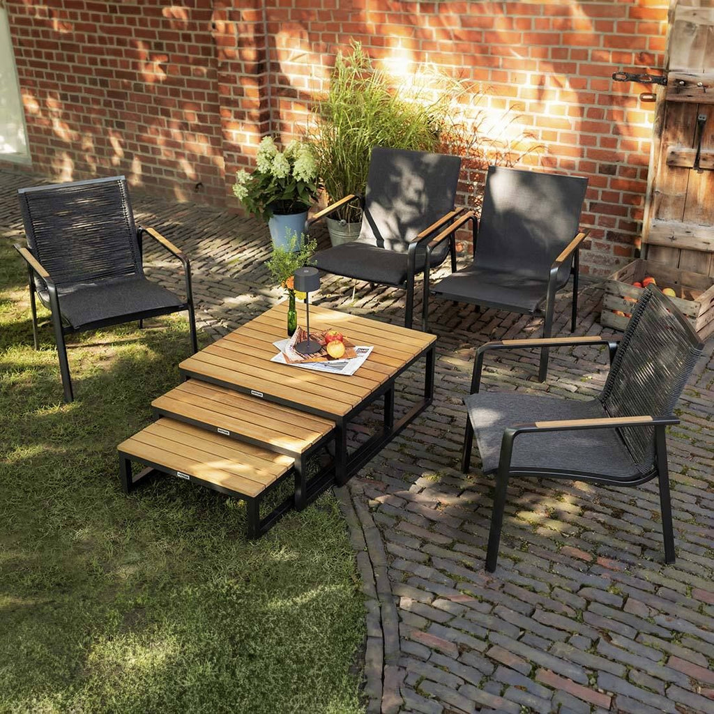 Loungestol Diamond aluminium Sunbrella 62x58 cm setevinkel