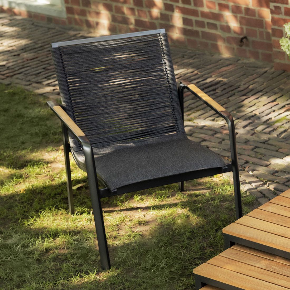 Loungestol Diamond aluminium/tau 62x58 cm Kettler bakside