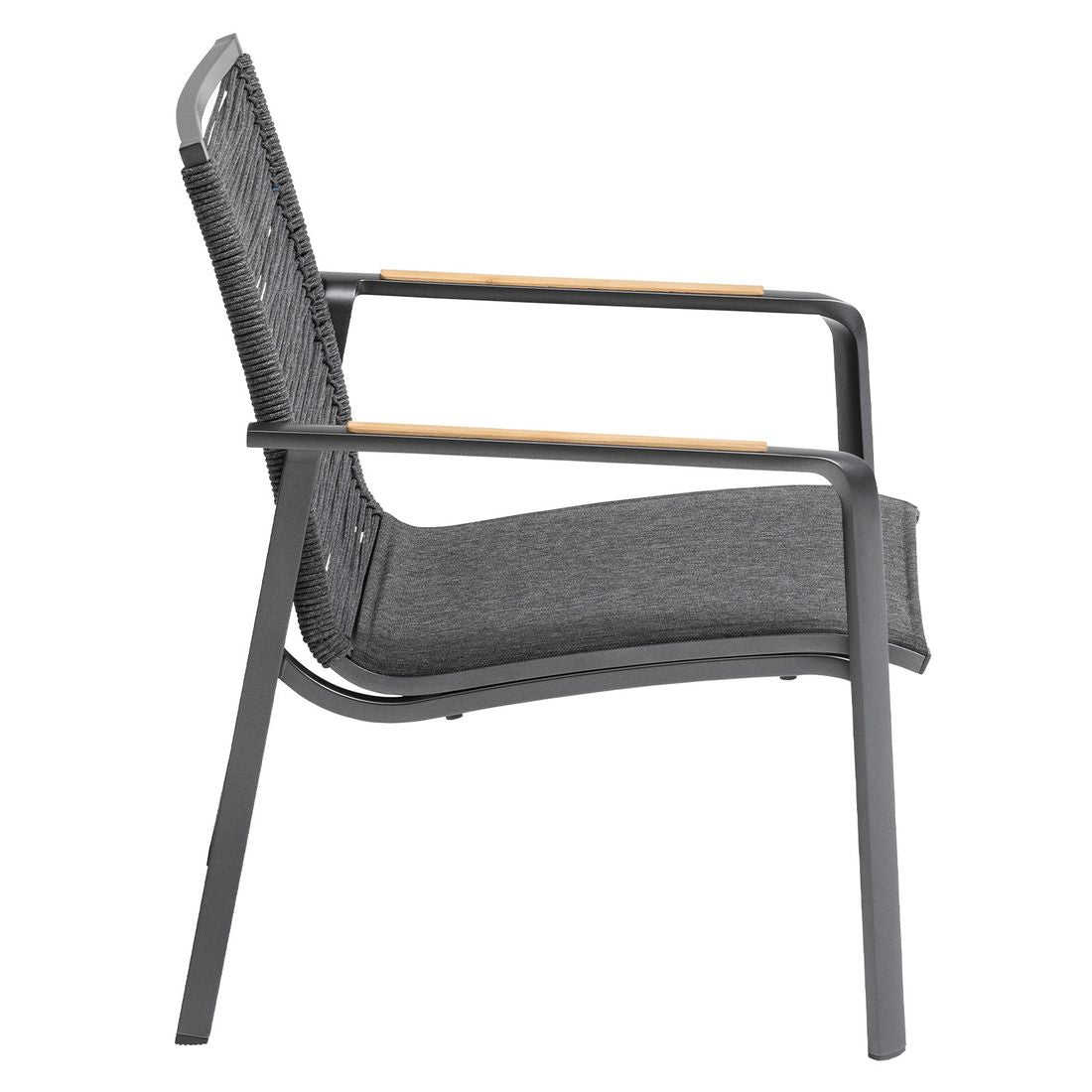 Nærbilde av Loungestol Diamond aluminium/tau 62x58 cm Kettler sete