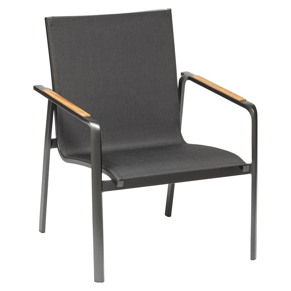 Loungestol Diamond aluminium/textilen 62x58 cm detalj av armstøtte