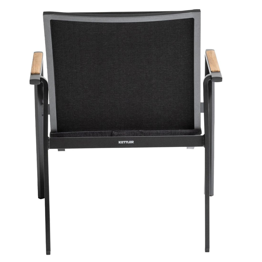 Loungestol Diamond aluminium/textilen 62x58 cm nærbilde av tekstilen stoff