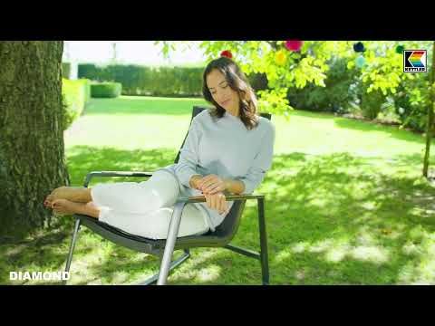 Loungestol Diamond gyngestol aluminium/textilen - Kettler forfra