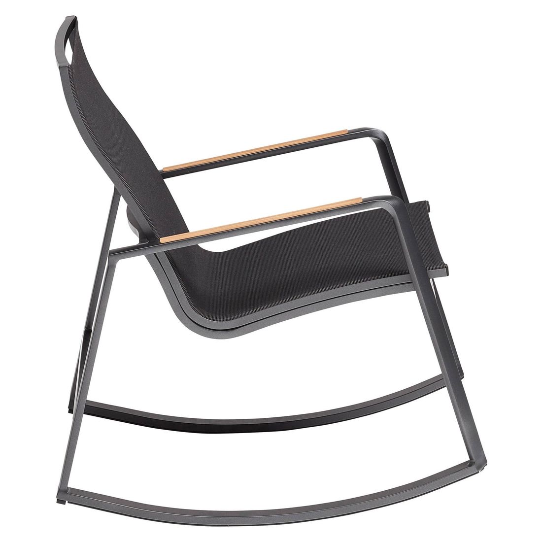 Loungestol Diamond gyngestol aluminium/textilen - Kettler armstøtte detalj
